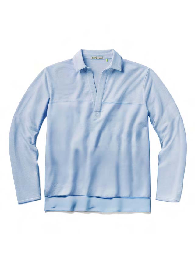 LADIES FRENCH TERRY POLO SWEATSHIRT