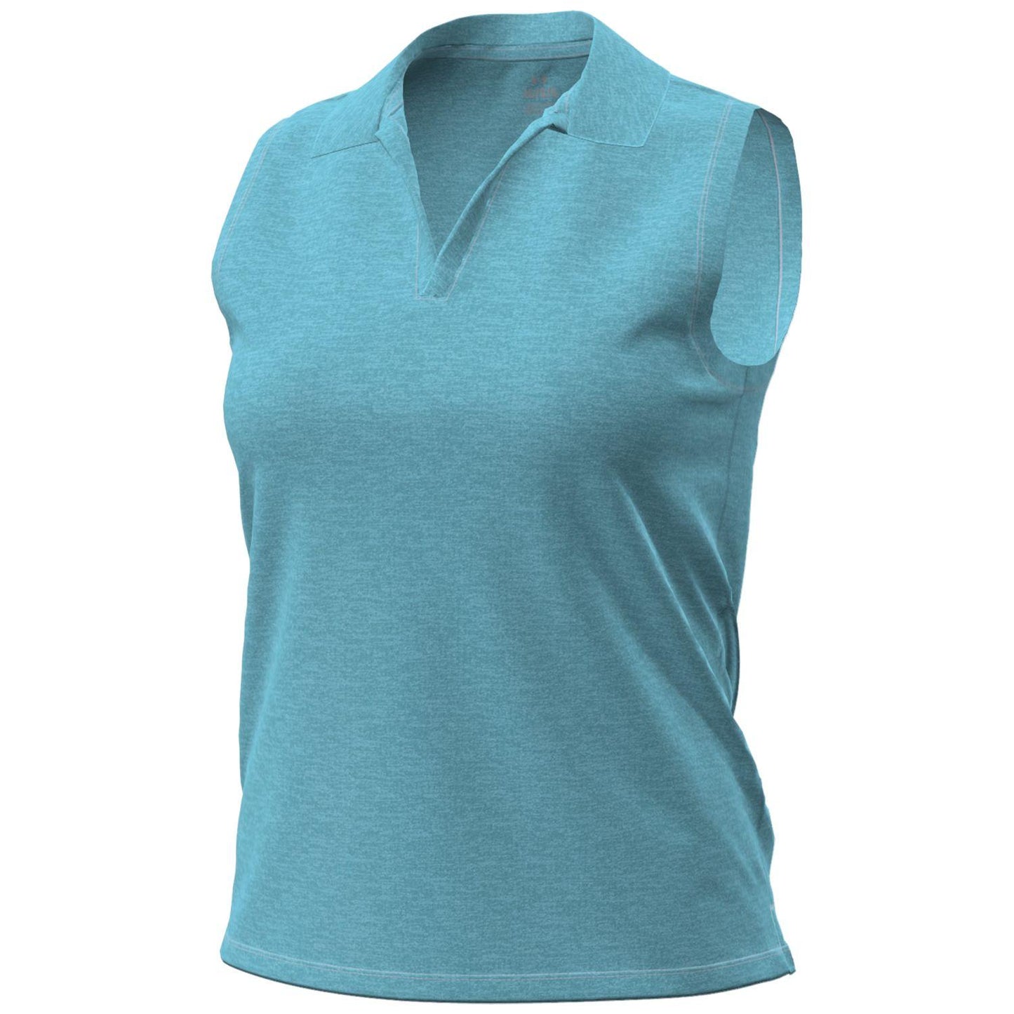 LADIES AURA HEATHER SOLID SLEEVELESS POLO