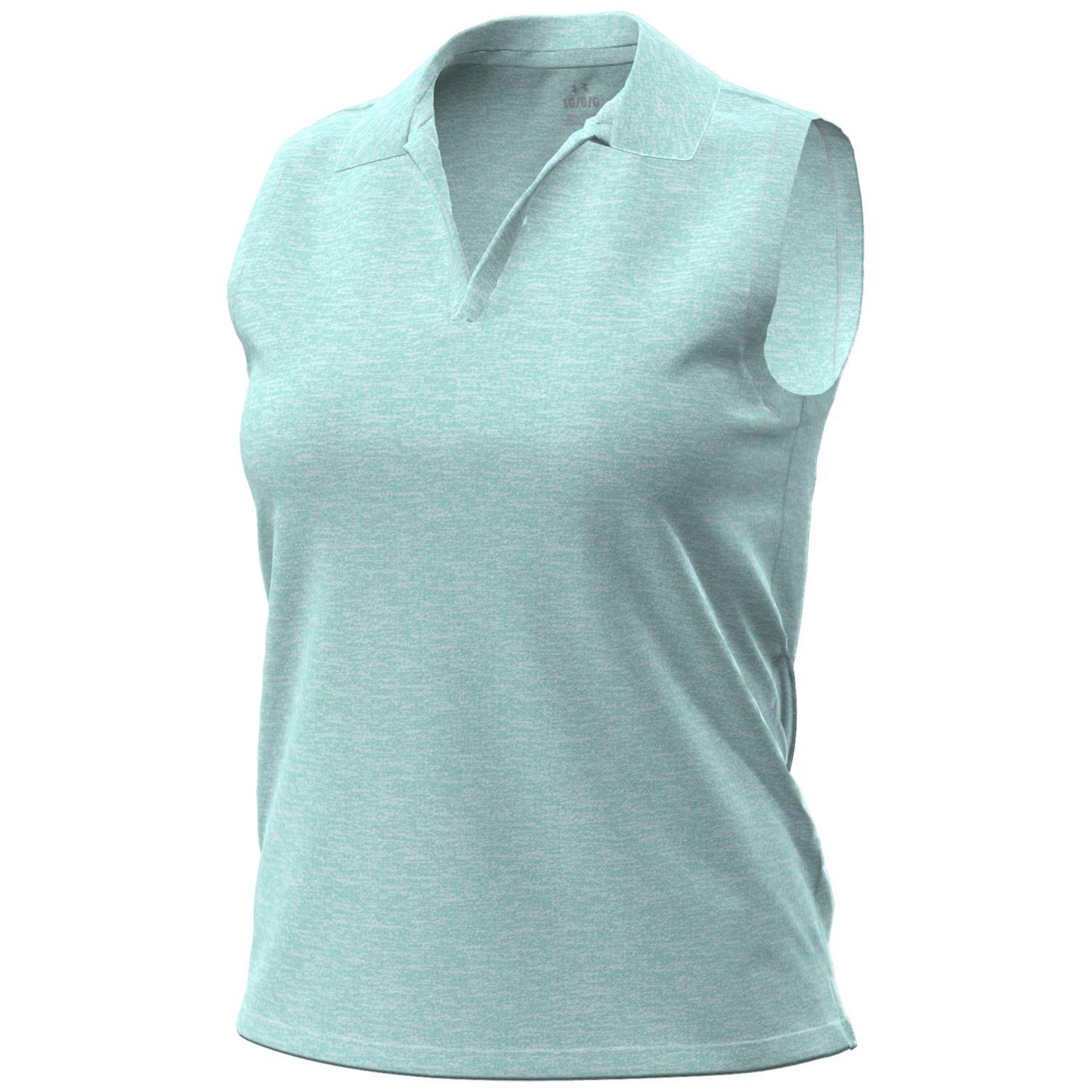 LADIES AURA HEATHER SOLID SLEEVELESS POLO