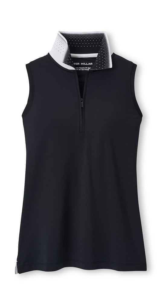 LADIES CHRISSIE SLEEVELESS ZIP POLO