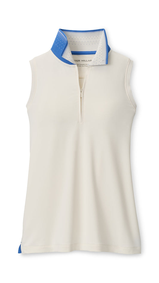 LADIES CHRISSIE SLEEVELESS ZIP POLO