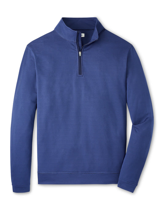 MENS SUGAR STRIPE PERFORMANCE QUARTER-ZIP