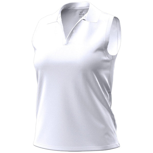 LADIES AURA HEATHER SOLID SLEEVELESS POLO